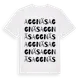 White t-shirt med Aggnäs ordlek t-shirt