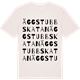 Vintage White t-shirt med Äggstubbskatan ordlek t-shirt