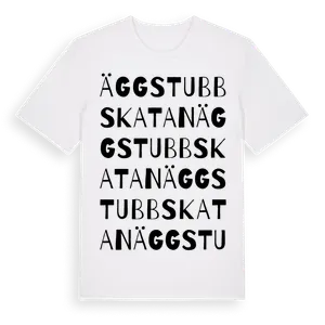 Äggstubbskatan ordlek t-shirt – ekologisk bomull t-shirt från Pinshirt