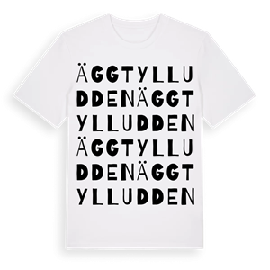 Äggtylludden ordlek t-shirt – ekologisk bomull t-shirt från Pinshirt
