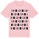 Pink Cotton t-shirt med Aho ordlek t-shirt