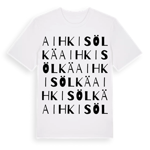Aihkisölkä ordlek t-shirt – ekologisk bomull t-shirt från Pinshirt