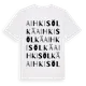 White t-shirt med Aihkisölkä ordlek t-shirt