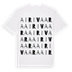 White t-shirt med Airivaara ordlek t-shirt