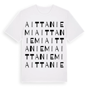 Aittaniemi ordlek t-shirt – ekologisk bomull t-shirt från Pinshirt