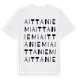 White t-shirt med Aittaniemi ordlek t-shirt
