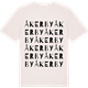 Vintage White t-shirt med Åkerby ordlek t-shirt
