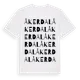 White t-shirt med Åkerdal ordlek t-shirt