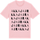Pink Cotton t-shirt med Akkajaur ordlek t-shirt