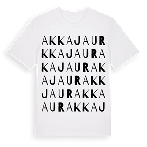Akkajaur ordlek t-shirt – ekologisk bomull t-shirt från Pinshirt