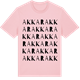 Pink Cotton t-shirt med Akkar ordlek t-shirt