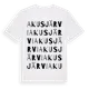 White t-shirt med Akusjärvi ordlek t-shirt