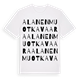 White t-shirt med Alanen Muotkavaara ordlek t-shirt