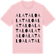 Pink Cotton t-shirt med Alatalo ordlek t-shirt