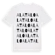 White t-shirt med Alatalo ordlek t-shirt