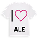 White t-shirt med Jag älskar Ale t-shirt stort tryck