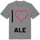 Mid Heather Gray t-shirt med Jag älskar Ale t-shirt stort tryck