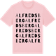 Pink Cotton t-shirt med Alfredsberg ordlek t-shirt