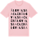 Pink Cotton t-shirt med Älgviksbacken ordlek t-shirt