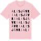 Pink Cotton t-shirt med Alisjávri ordlek t-shirt