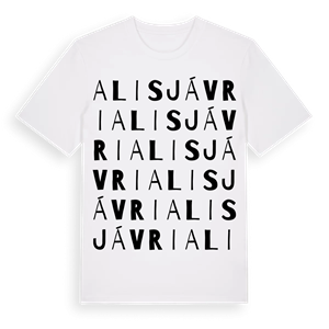 Alisjávri ordlek t-shirt – ekologisk bomull t-shirt från Pinshirt