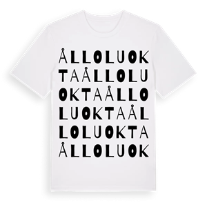 Ålloluokta ordlek t-shirt – ekologisk bomull t-shirt från Pinshirt