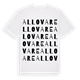 White t-shirt med Allovare ordlek t-shirt