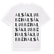 White t-shirt med Alsåklubben ordlek t-shirt