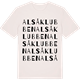 Vintage White t-shirt med Alsåklubben ordlek t-shirt
