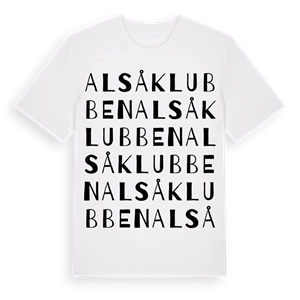 Alsåklubben ordlek t-shirt – ekologisk bomull t-shirt från Pinshirt