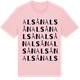 Pink Cotton t-shirt med Alsån ordlek t-shirt