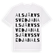 White t-shirt med Alsjärvssvedjan ordlek t-shirt