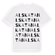 White t-shirt med Alskatan ordlek t-shirt