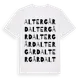 White t-shirt med Altergård ordlek t-shirt