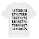 White t-shirt med Alternäset ordlek t-shirt