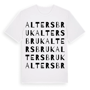 Altersbruk ordlek t-shirt – ekologisk bomull t-shirt från Pinshirt