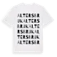 White t-shirt med Altersbruk ordlek t-shirt
