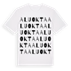 White t-shirt med Aluokta ordlek t-shirt