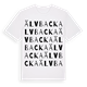 White t-shirt med Älvbacka ordlek t-shirt