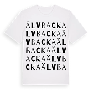 Älvbacka ordlek t-shirt – ekologisk bomull t-shirt från Pinshirt
