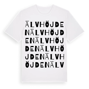 Älvhöjden ordlek t-shirt – ekologisk bomull t-shirt från Pinshirt