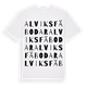 White t-shirt med Alviks fäbodar ordlek t-shirt