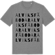 Mid Heather Gray t-shirt med Alviks fäbodar ordlek t-shirt
