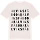 Vintage White t-shirt med Alviks fäbodar ordlek t-shirt