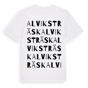 Alviksträsk ordlek t-shirt – ekologisk bomull t-shirt från Pinshirt
