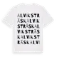 White t-shirt med Alviksträsk ordlek t-shirt