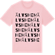 Pink Cotton t-shirt med Älvshem ordlek t-shirt