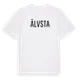 White t-shirt med Älvsta i Sverige t-shirt