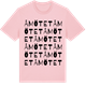 Pink Cotton t-shirt med Åmötet ordlek t-shirt