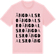 Pink Cotton t-shirt med Ängdalsro ordlek t-shirt